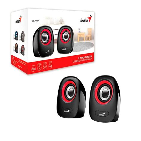 Parlante Genius SP-Q160 USB 6W Rojo - Real Plaza