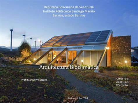 Arquitectura Bioclimática Ppt