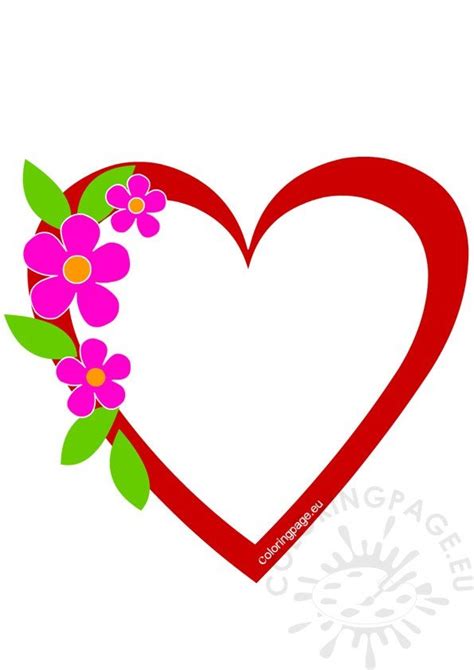 Heart frame clip art | Coloring Page