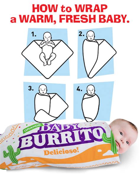 Fast Food Burrito Wrapper Baby Swaddling Blanket | wrybaby – Wry Baby