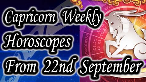 Capricorn Weekly Horoscope From 22nd September 2014 In English Prakash Astrologer Youtube