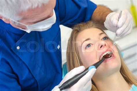 Drilling Into A Tooth Stock Image Colourbox