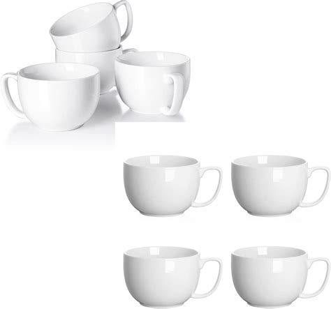 Amazon Teocera White Oz Soup Bowls With Handles Set Of And