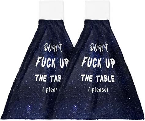 Amazon Hanging Kitchen Towels With Loop Funny Words Hand Tie