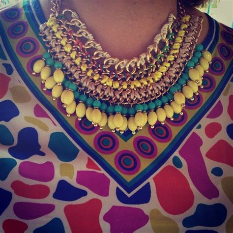 Yellow Statement Necklace Necklace Jewelry