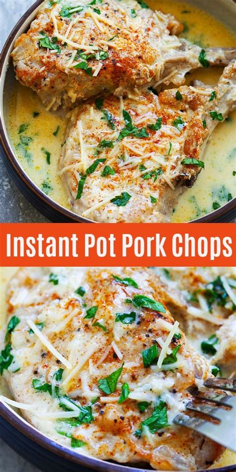 Instant Pot Pork Chops (with Garlic Parmesan Sauce!) - Rasa Malaysia