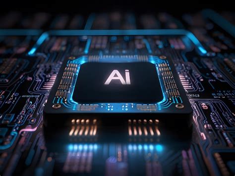 Innovation Technology AI Chip On Circuit Board Premium AI Generated Image