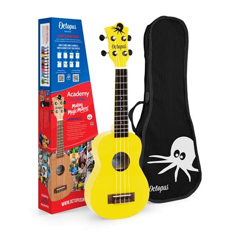 octopus academy soprano ukulele yellow