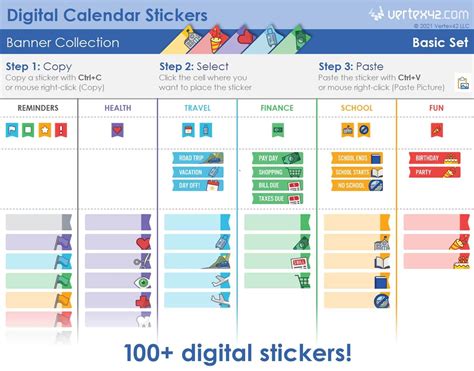 Digital Calendar and Planner Stickers | Digital calendar, Calendar, Calendar stickers