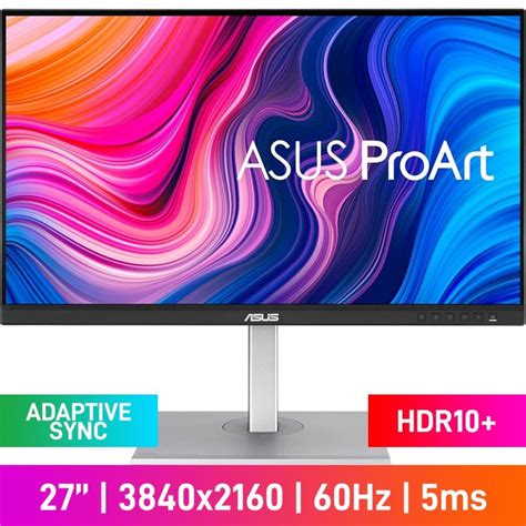 ASUS ProArt Calman-Verified Professional Monitor — 27" 4K UHD (3840x2160) HDR400 IPS (TAA / 5YR-ADV) (PA-27UHD-TAA-5YR-ADV)