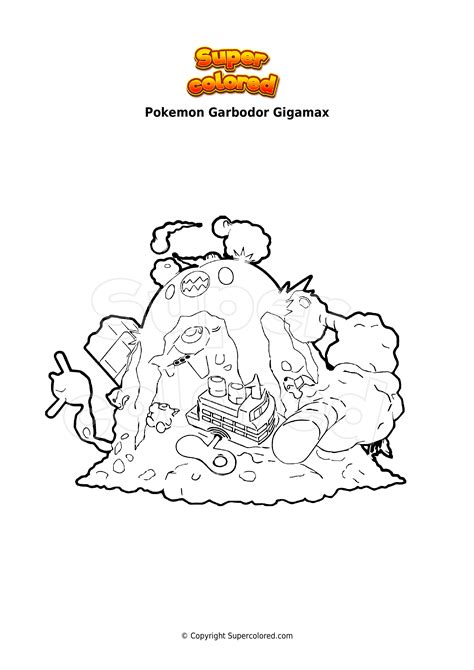 Disegno Da Colorare Pokemon Garbodor Gigamax Supercolored 99180 The