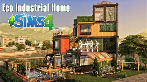 The Sims 4 Industrial Eco Home Cc Free Stop Motion Speed Build