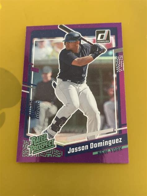 Panini Donruss Rated Prospect Holo Purple Jasson Dominguez