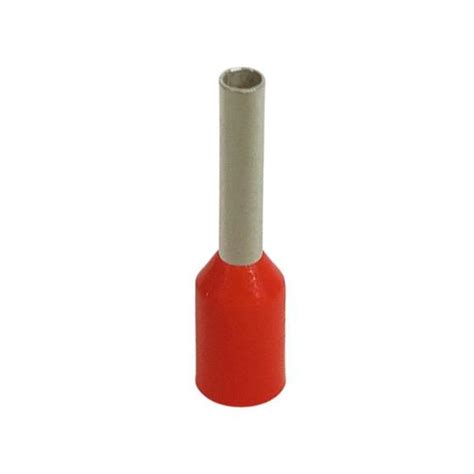 Kit 350 Peças Terminal Simples Elétrico Tubular Vermelho 1mm Isolado