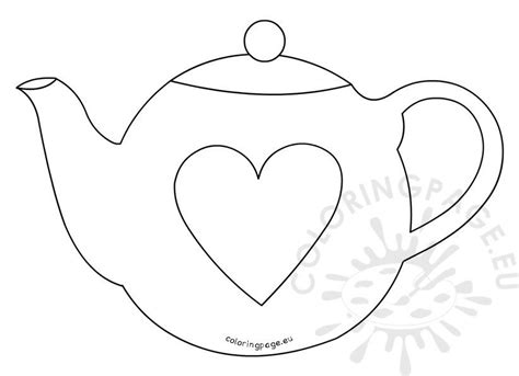 Mother’s Day Teapot Card Template – Coloring Page