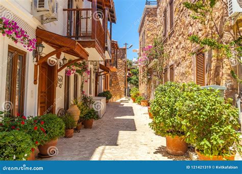 Picturesque Summer Streets Of Kalkan Old Town Antalya Turkey