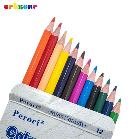 12 Colors Professional Oil Color Pencil Soft Wood Wax Based Colored