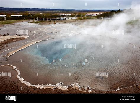 great geysir geyser geothermal site Geysir Iceland Stock Photo - Alamy