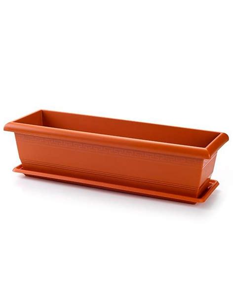 Jardinera eva de plástico con plato adán 26 litros 60 cm PLFT