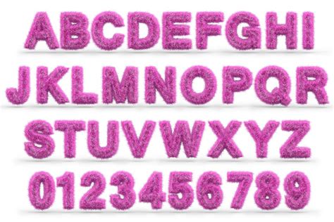 Uppercase Fluffy And Furry Font Pre Designed Photoshop Graphics