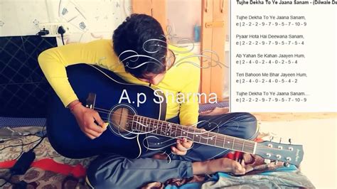 Single String Guitar Tabs Tujhe Dekha To Ye Jana Sanam Youtube