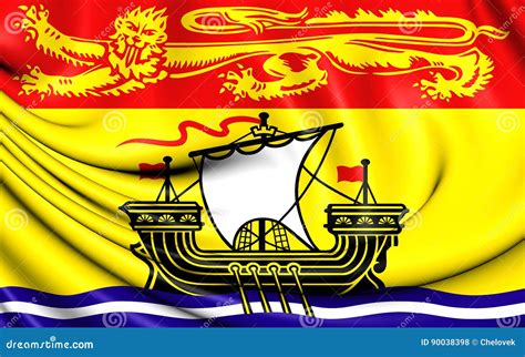 Drapeau De Province Du Nouveau Brunswick Canada Illustration Stock