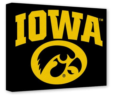 Framed Art Iowa Hawkeyes Tigerhawk Oval 01 Gold On Black Uskins