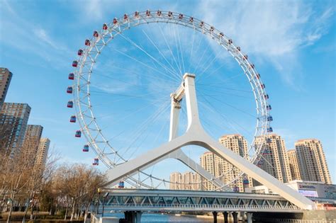 Premium Photo | Tianjin eye in tianjin, china