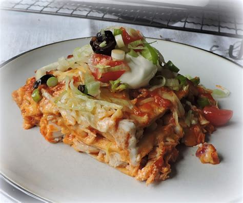 Cheesy Chicken Enchilada Casserole