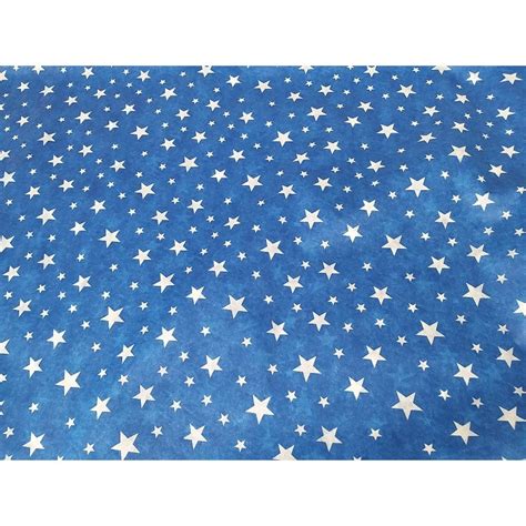 Tnt Estampado Mewi Estrela Branca Fundo Azul Royal M X M De