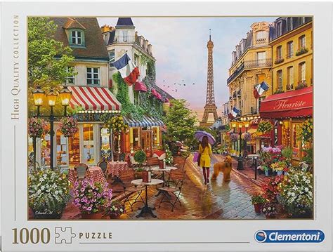 Clementoni Puzzle Piezas Paisaje Ciudad Flores En Par S Puzzle