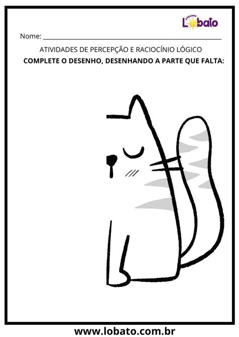 Atividade Complete O Desenho - Atividades Complete o Desenho para Imprimir