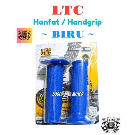 Jual 1 SET HANFAT HANDGRIP UNIVERSAL BIRU SARUNG STANG MOTOR WARNA