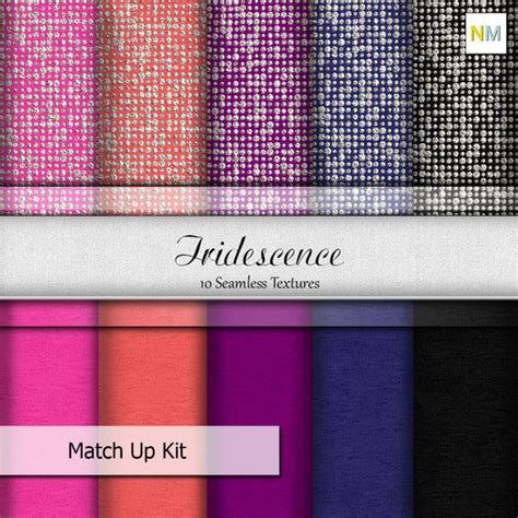 Second Life Marketplace Iridescence Matchup Kit 10 Seamless Fabric Textures Nm