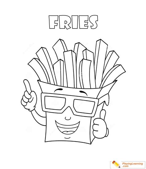 French Fries Coloring Page Free French Fries Coloring Page