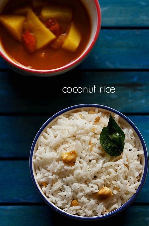 Coconut Rice Recipe South Indian Coconut Rice Recipe Thengai Sadam Recipe