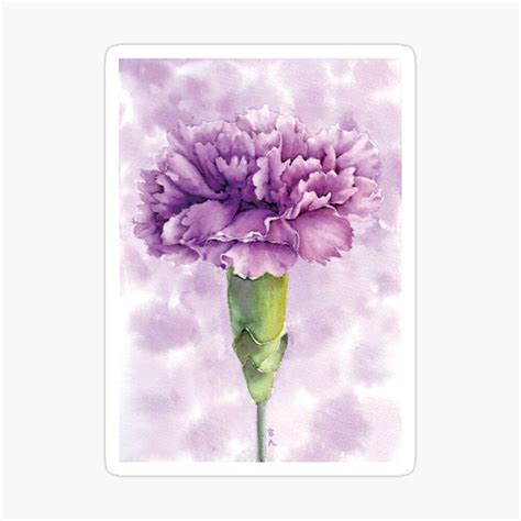 Pink Carnation Watercolor Painting by Heezel | Redbubble in 2023 | Pink ...