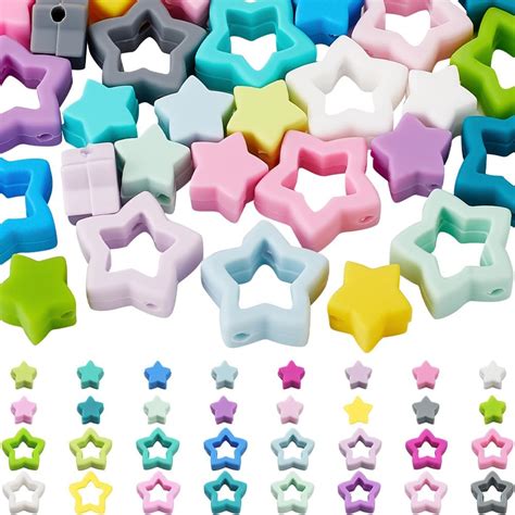 Amazon Sunnyclue Box Styles Star Silicone Focal Bead Star