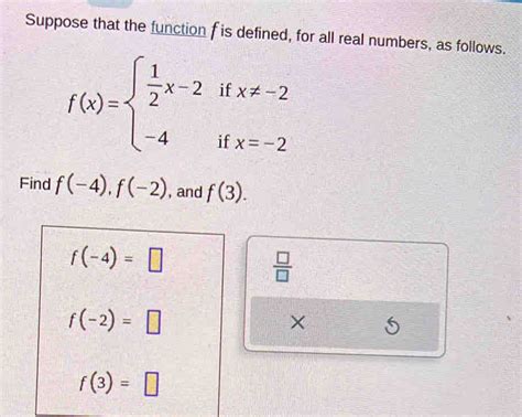 Solved Suppose That The Function F Is Defined For All Real Numbers