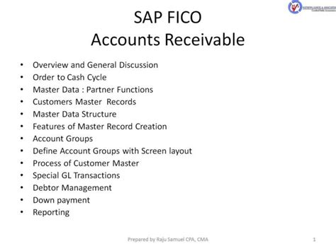 Ppt Sap Fico Accounts Receivable Powerpoint Presentation Free Download Id 2176139