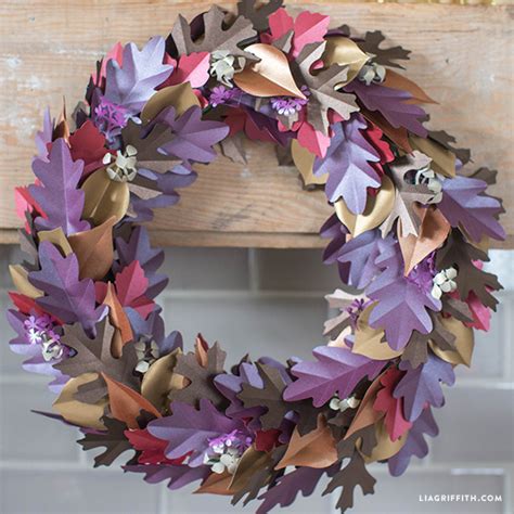 Fall Paper Leaf Wreath - Lia Griffith