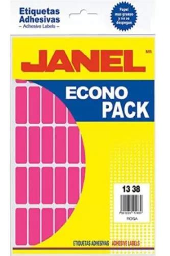 400 Etiquetas Adhesivas Janel Fluorescente 13x38mm Rosa V MercadoLibre