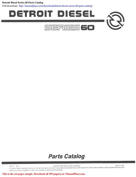 Detroit Diesel Series 60 Parts Catalog By Dwighthornx Issuu