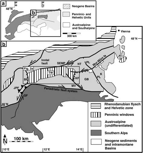 A Simplified Tectonic Sketch Map Of The European Alps B Geological