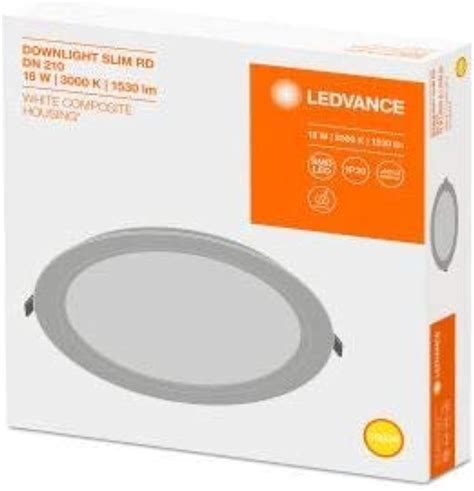 Ledvance 205 18w 6500 K 865 20x1 Me Led Slim Round Downlight Luminaire White Buy Online At