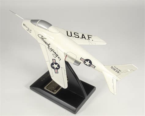 Chuck Yeager Signed Glamorous Glennis III F-15 Aircraft Model