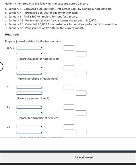 Solved Galle Inc Entered Into The Following Transactions Chegg