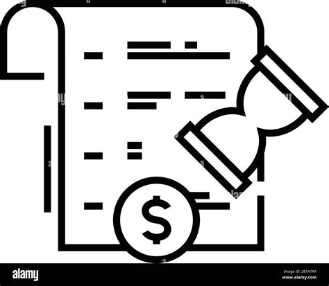 Contar el icono de la línea monetaria el signo conceptual la