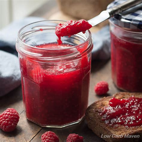 Low Carb Sugar Free Raspberry Jelly Jam Low Carb Maven