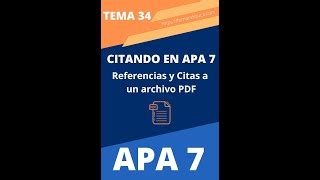 Cómo Citar Archivos PDF en APA 7ma Edición Todo lo que Doovi